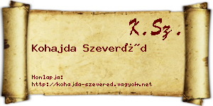 Kohajda Szeveréd névjegykártya